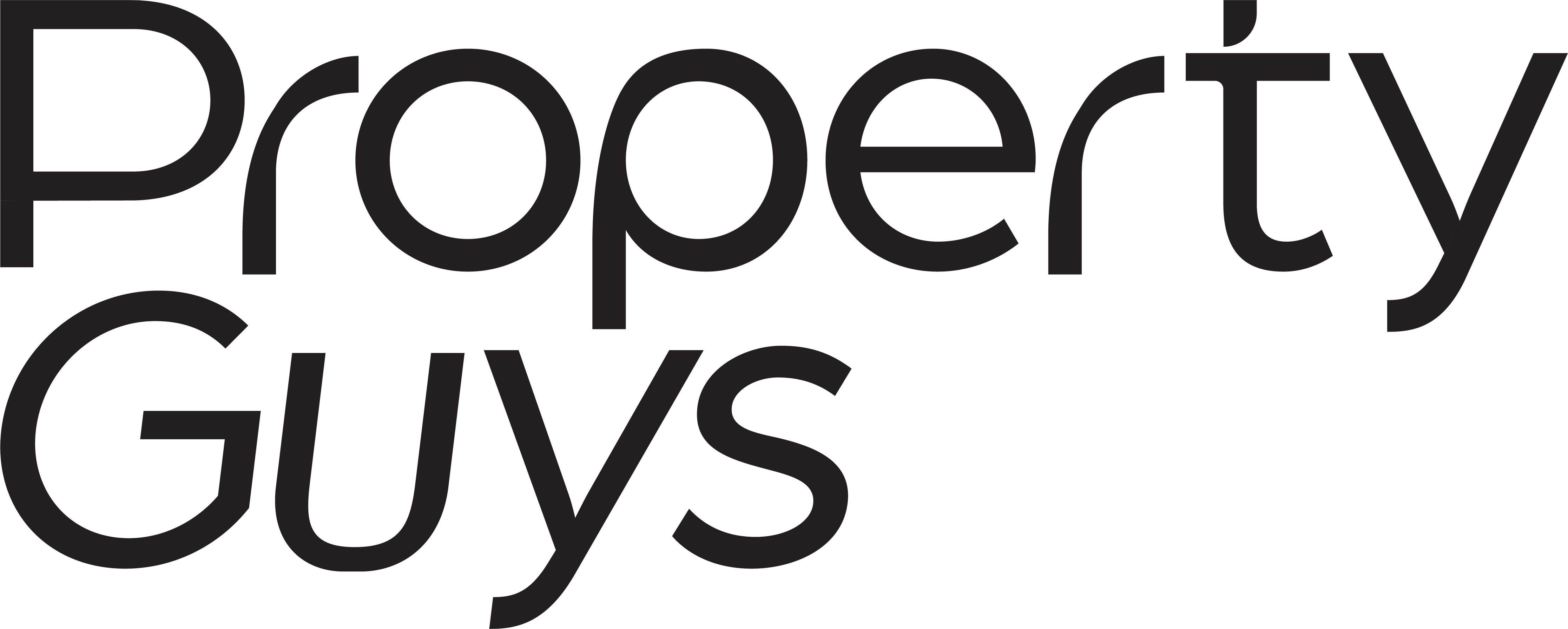 Property Guys logo on grey background